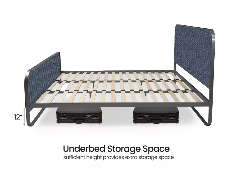 Chloe King Size Double Bed in Grey Color